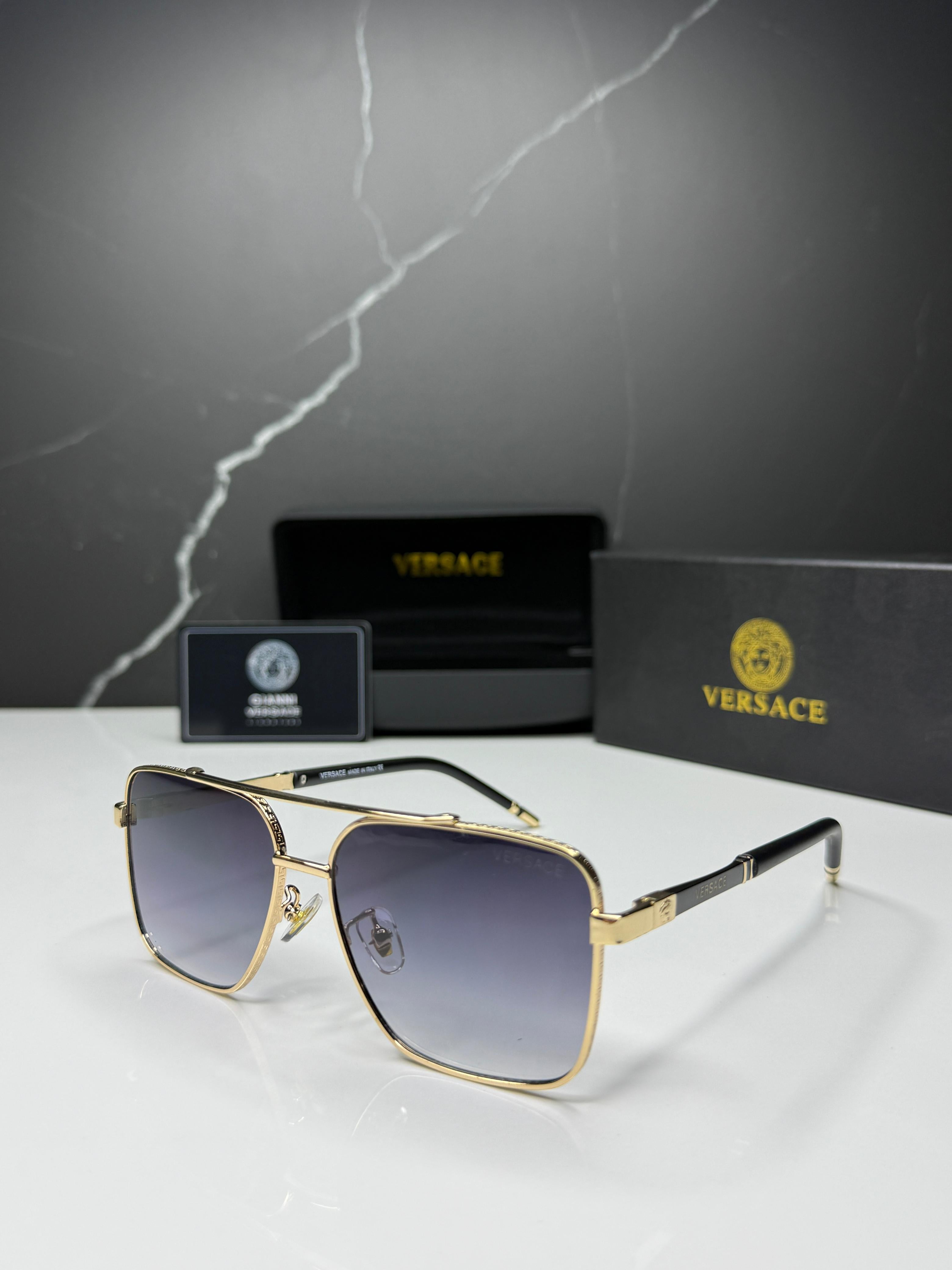 Versace VE2262 Square Pilot Sunglasses - Men