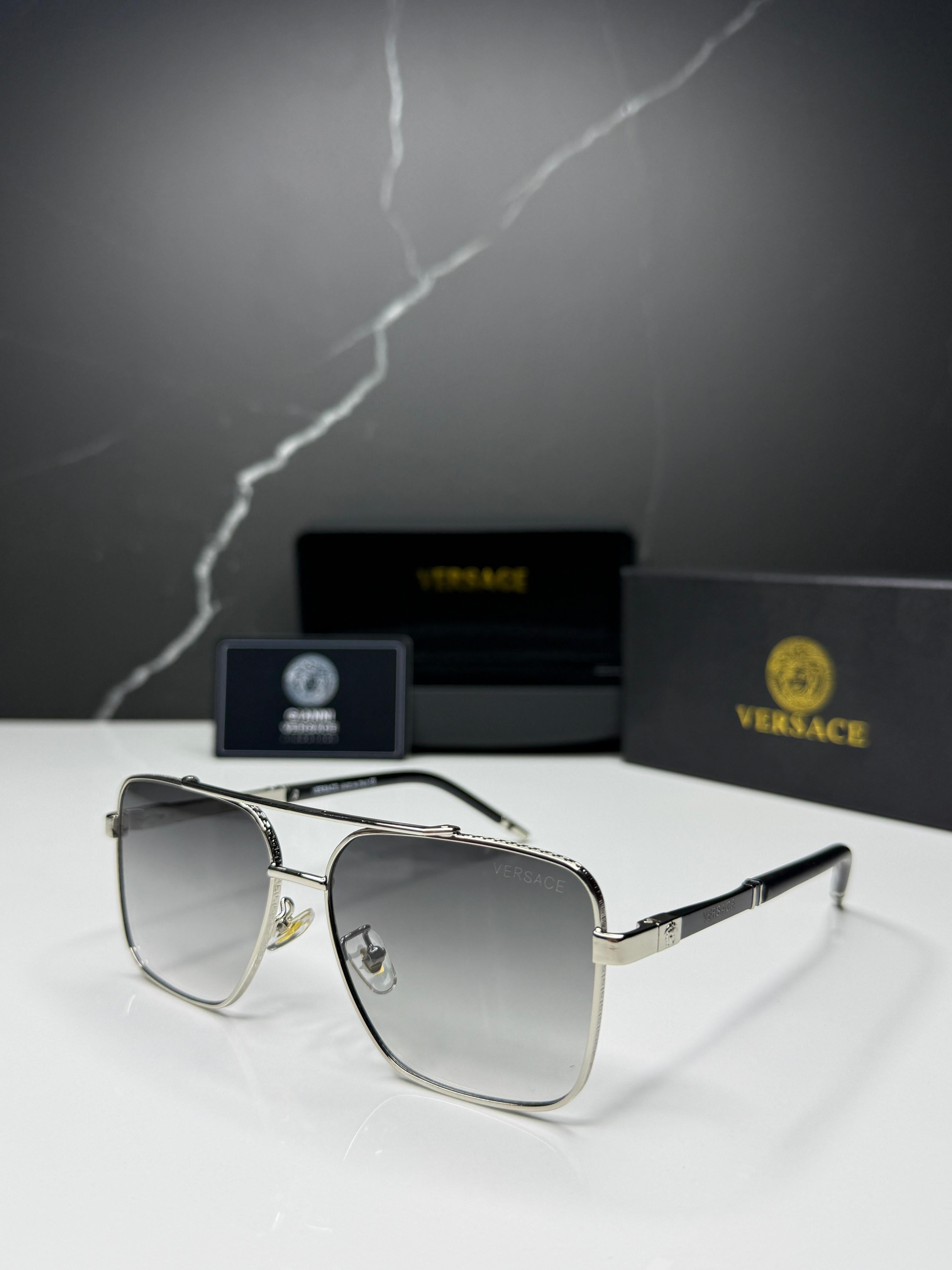 Versace VE2262 Square Pilot Sunglasses - Men