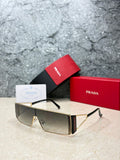 Prada Shield Sunglasses - Gold Brown Gradient