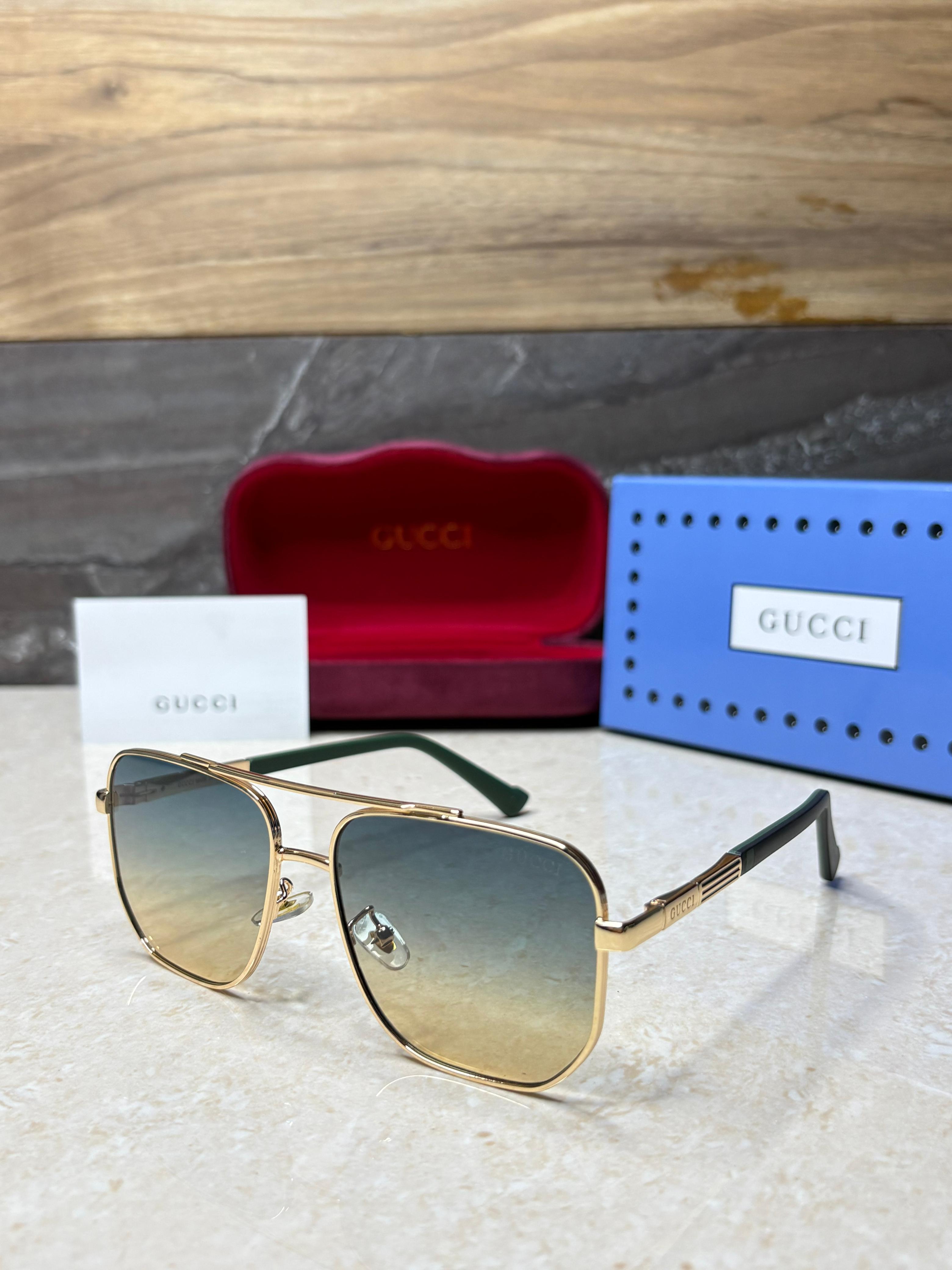 Gucci GG0528S Square Pilot Sunglasses - Men