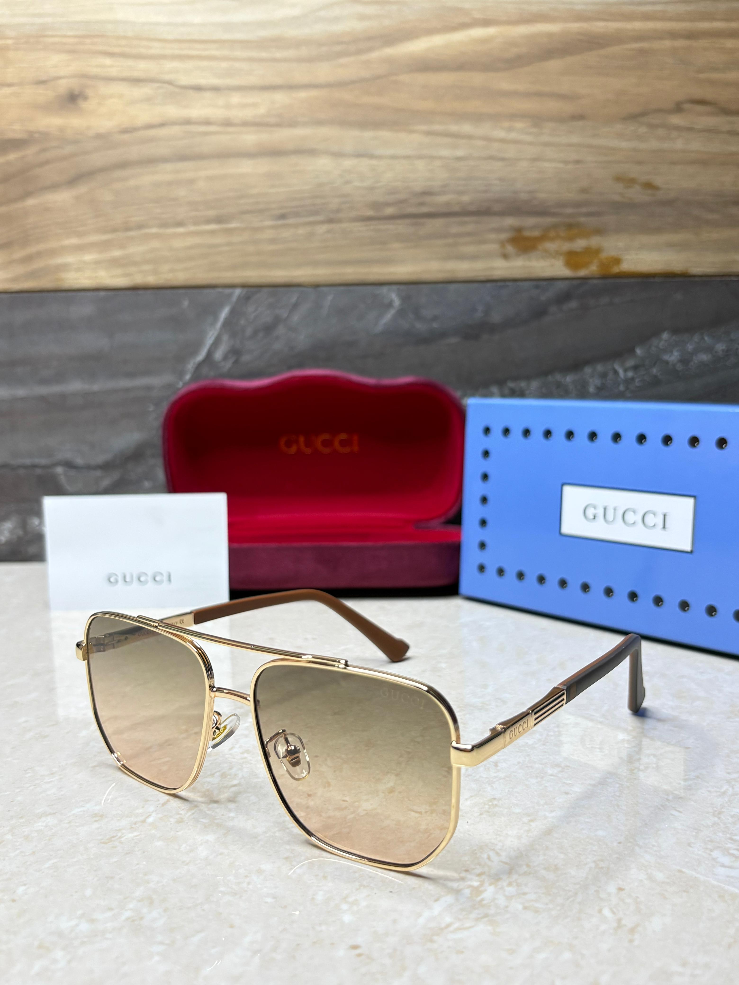 Gucci GG0528S Square Pilot Sunglasses - Men