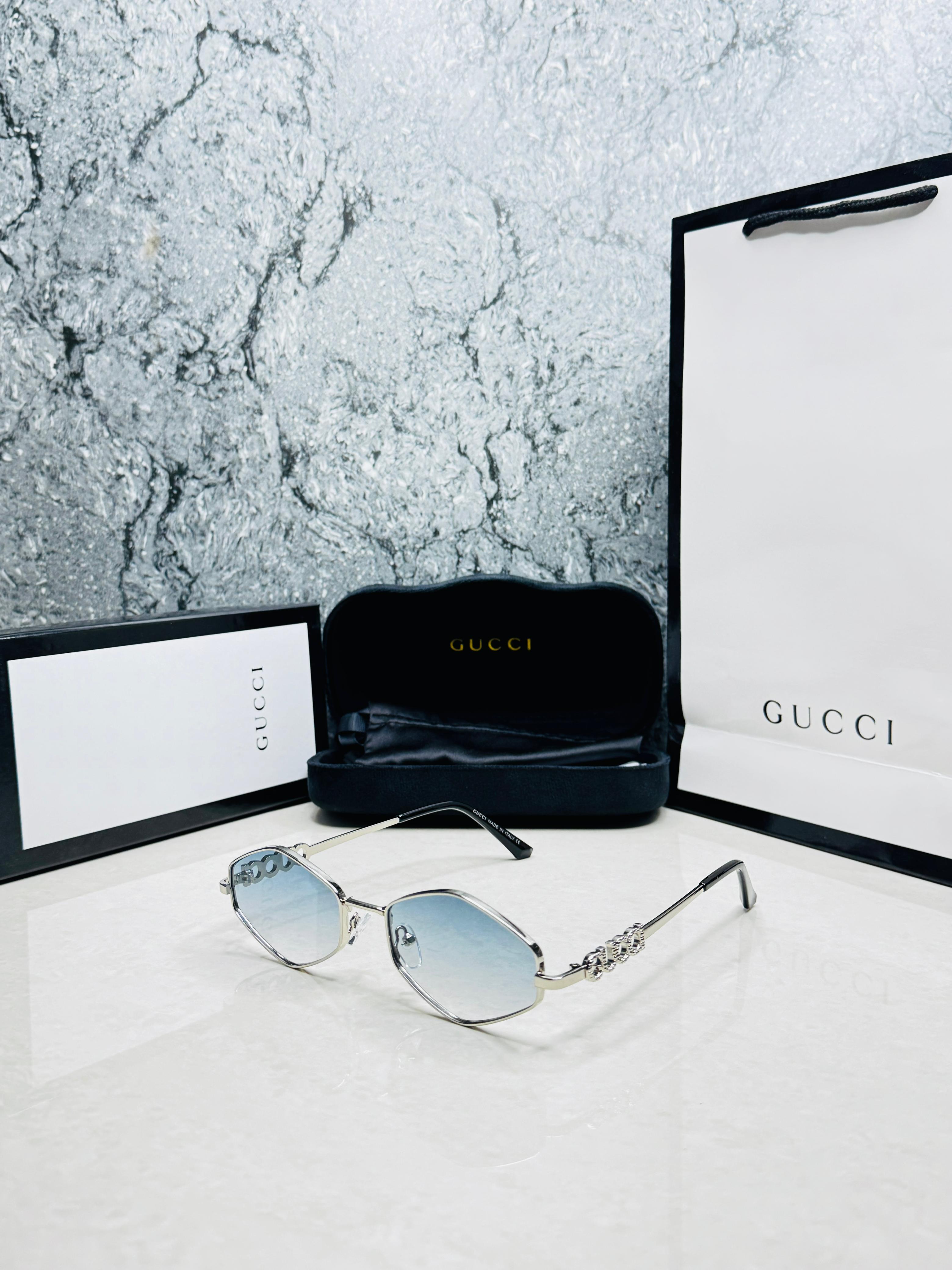 Gucci Geometric Metal Sunglasses - Women