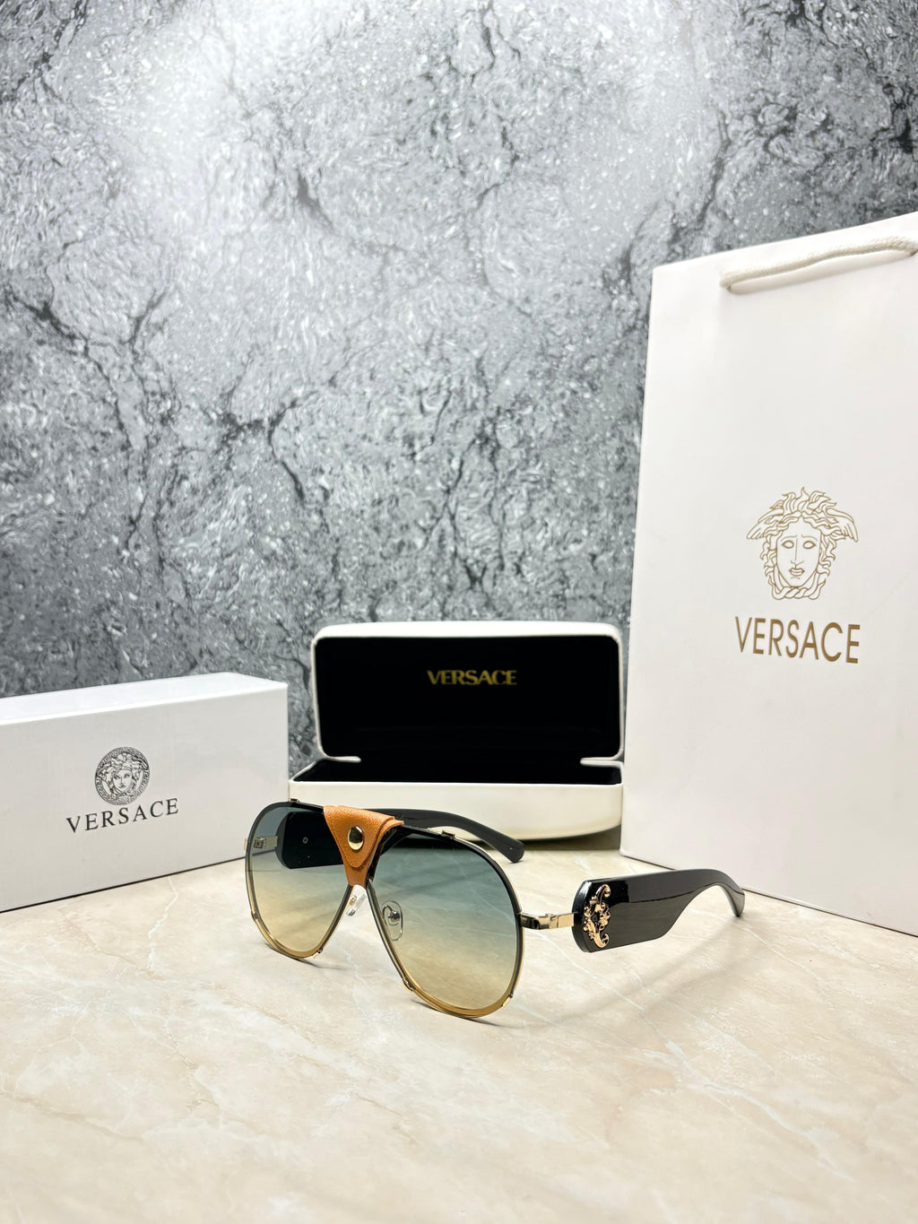 Versace Medusa Aviator Sunglasses - Women