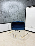 Gucci GG Rimless Rectangle Sunglasses - Unisex