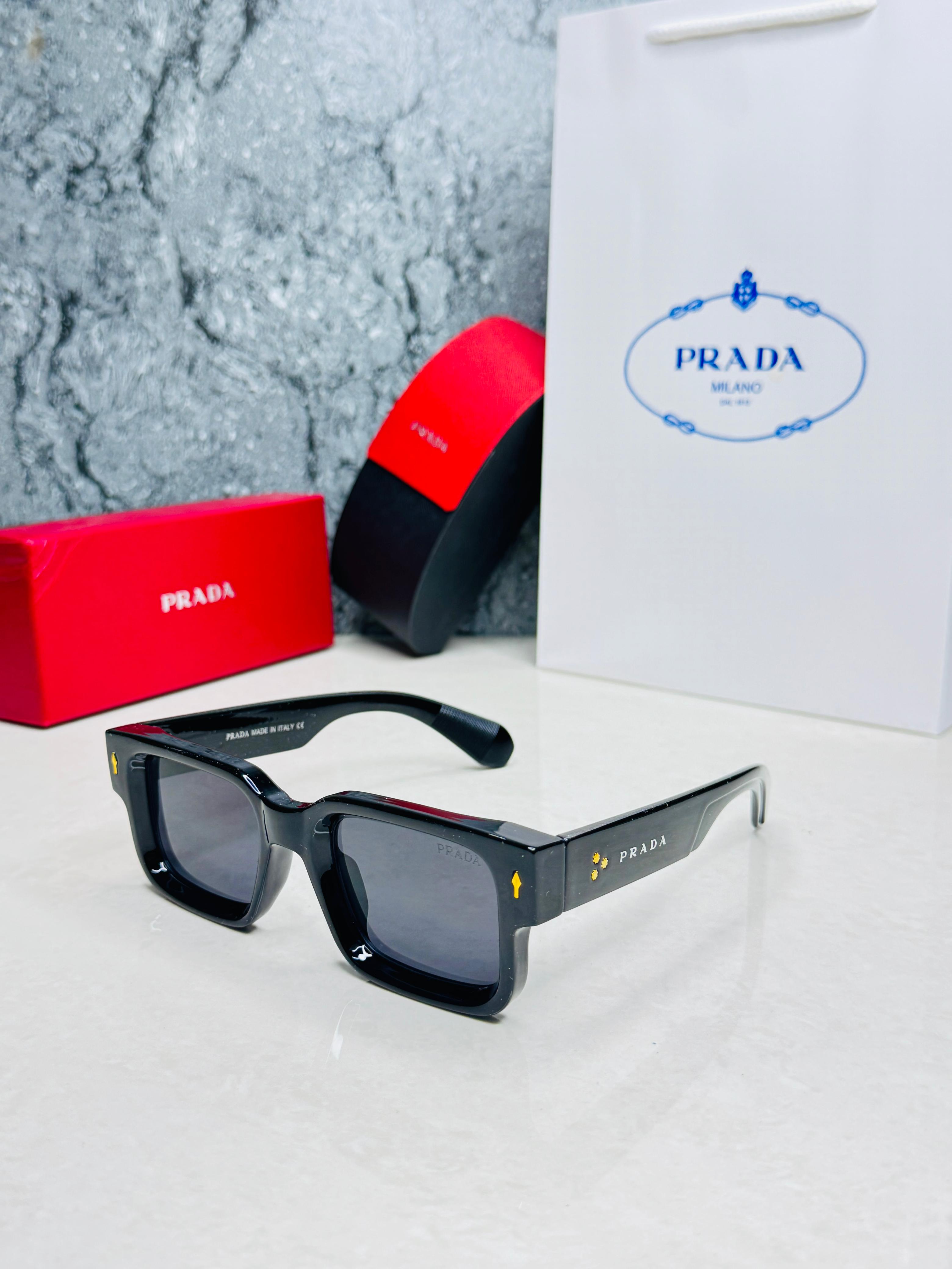 Prada SPR 19Z Chunky Square Acetate Sunglasses - Women